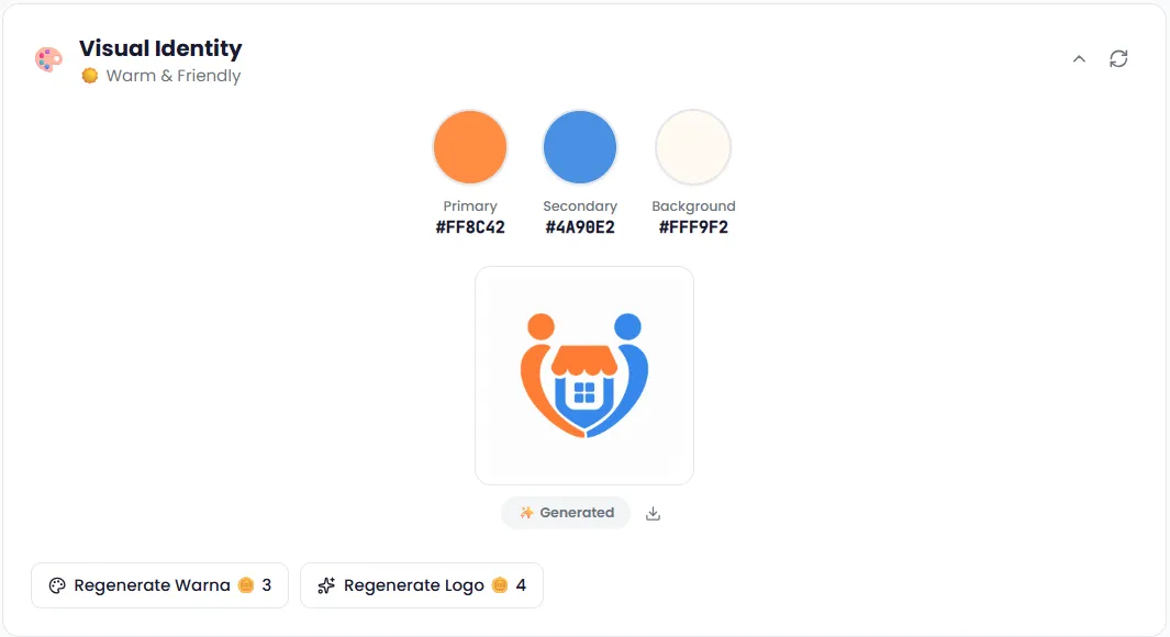 Screenshot generate logo